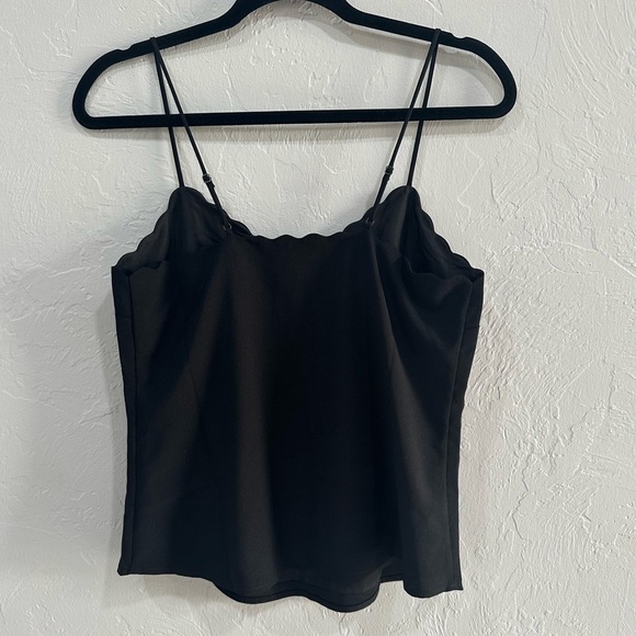 J Crew scalloped black camisole NWT - Picture 2 of 4